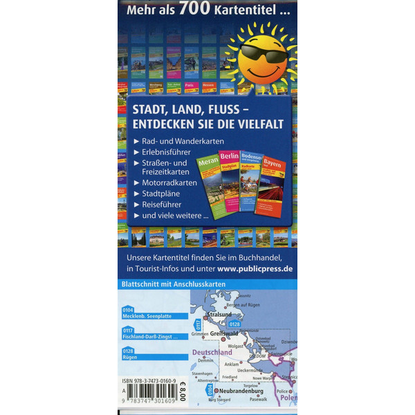 Usedom und Haffküste 1:100 000 - Fahrradkarte