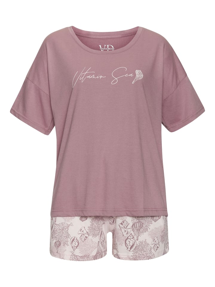 VIVANCE DREAMS Shorty in mauve-gemustert günstig kaufen