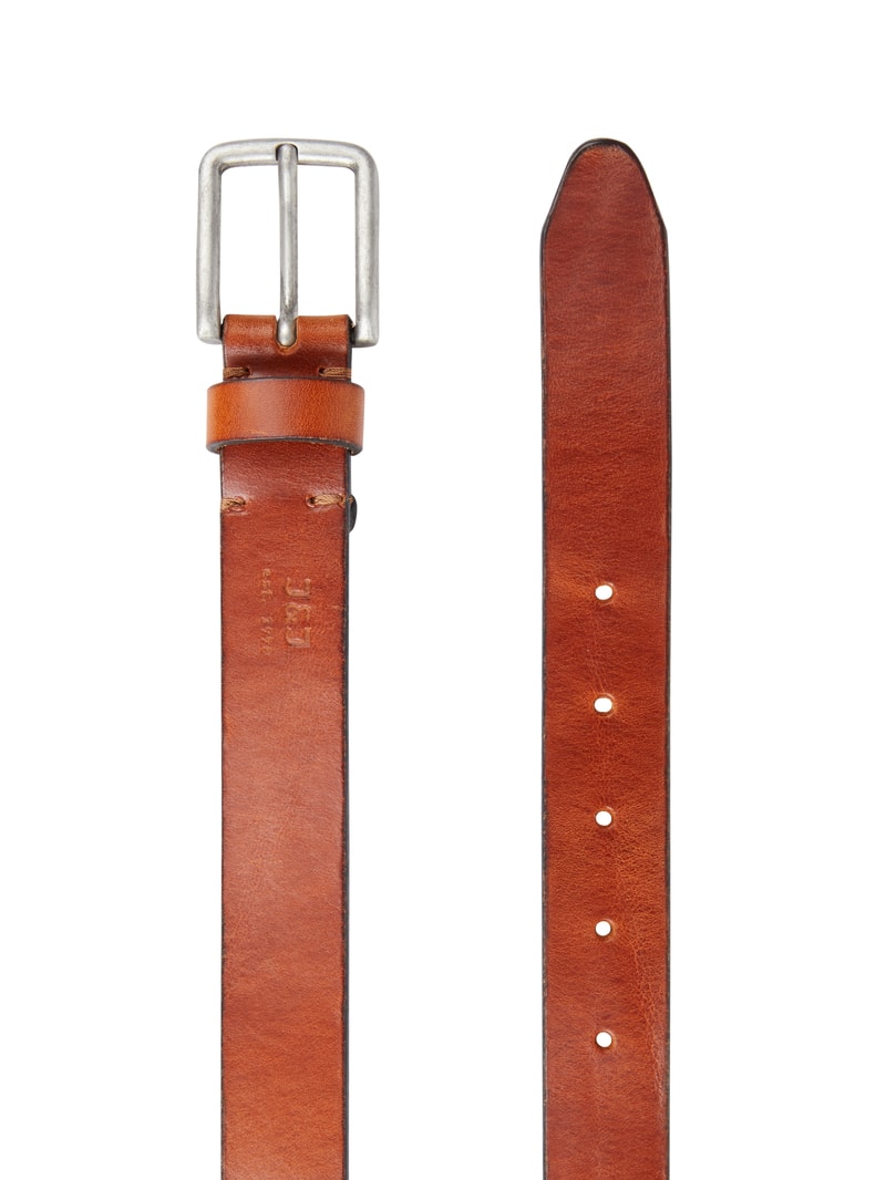 Ledergürtel mit Dornschließe Modell 'Lee' in cognac