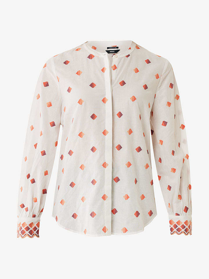 Mexx Bluse in Weiß/ Orange günstig kaufen