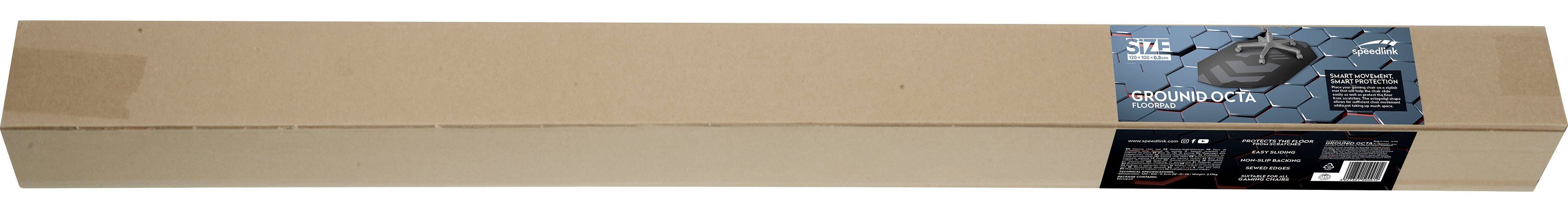 Speedlink Bodenschutzmatte GROUNID OCTA Floorpad Gaming-Stuhl-Unterlage, 120 x 100 x 0,3 cm