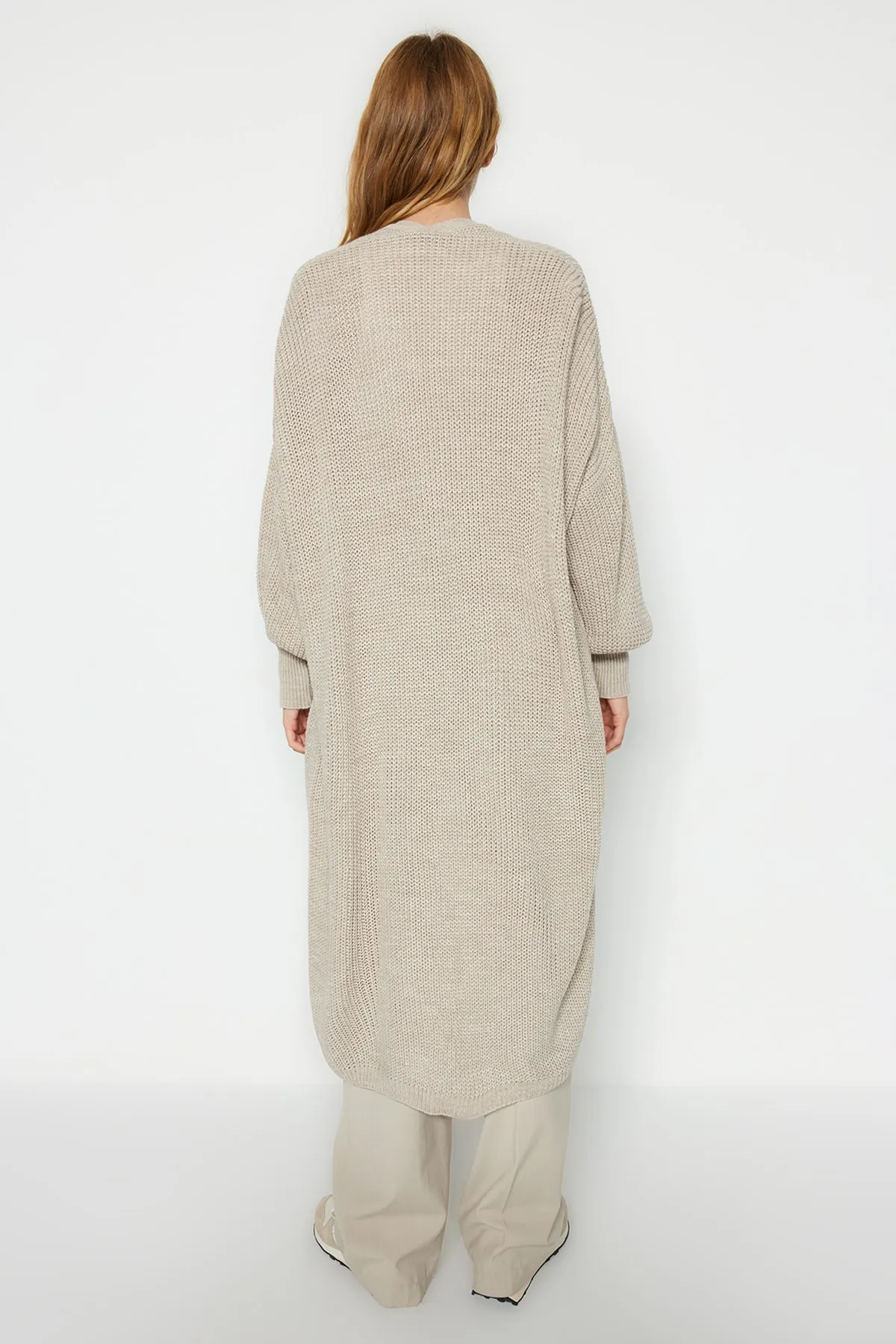 Trendyol Collection  Stone Maxi Basic Strick-Cardigan TWOAW24HI00096