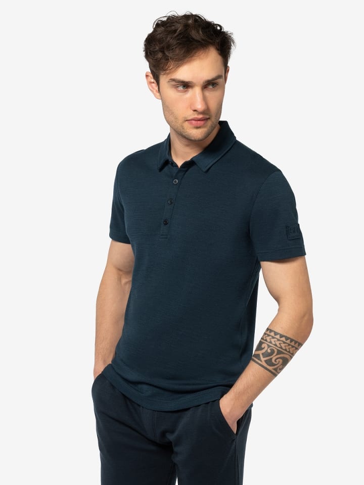 super.natural POLO BIO in blau günstig kaufen