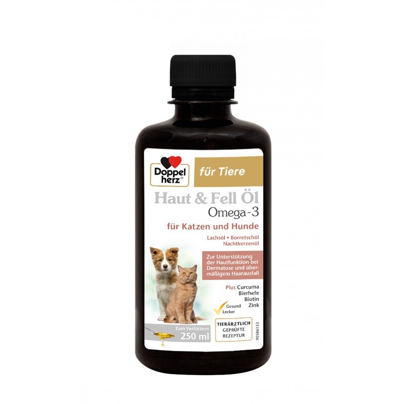 Doppelherz Ergänzungsfutter & Aufzucht Doppelherz Haut & Fell Öl Omega-3 250 ml