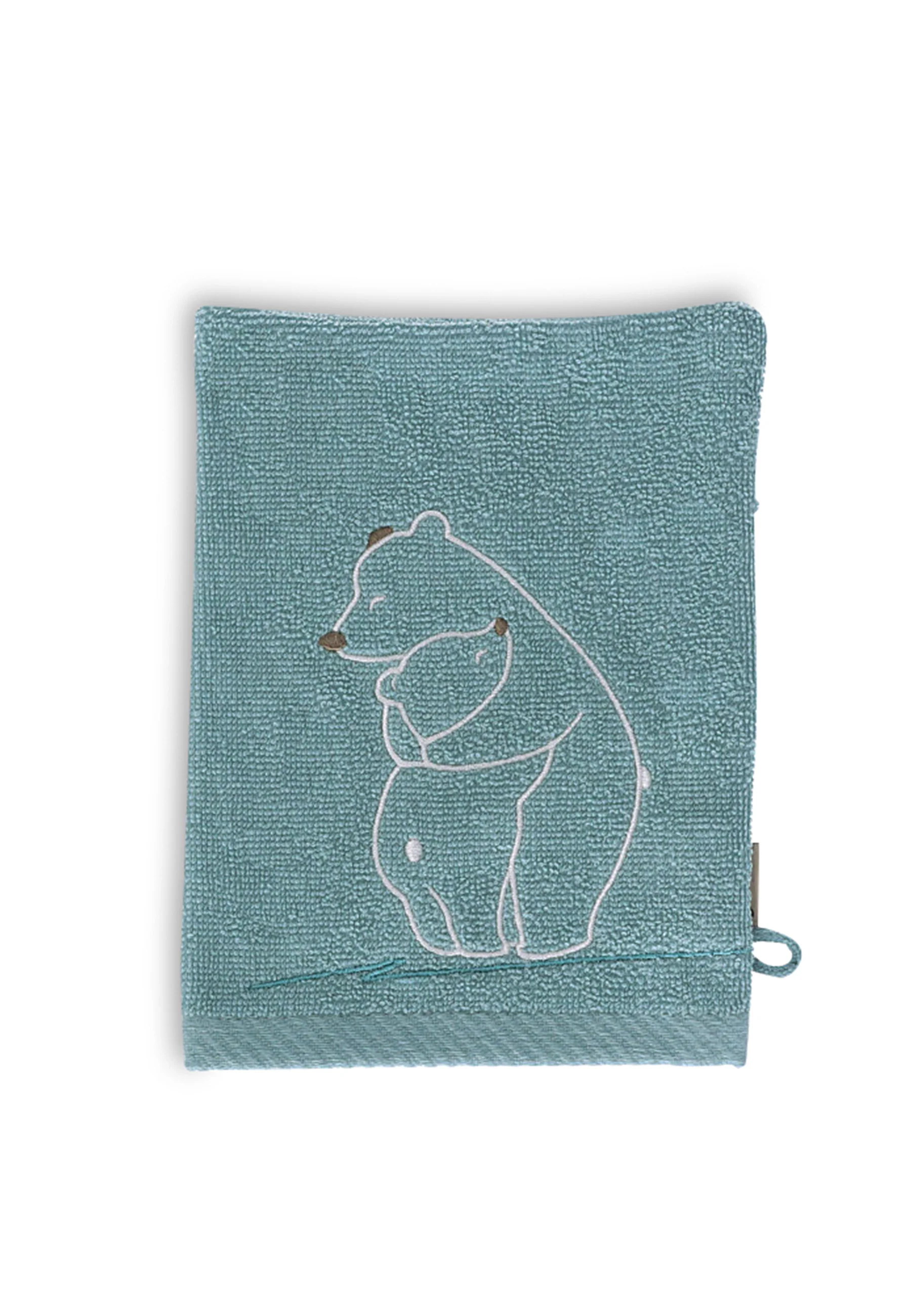 GOTS 3er-Pack Waschhandschuhe Eisbär Elia