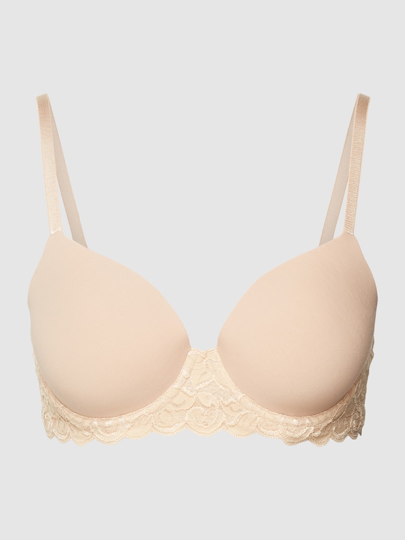 Schalen-BH mit Spitzeneinsatz Modell Moments in beige