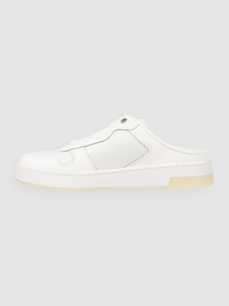Pantolette aus Leder  in weiss