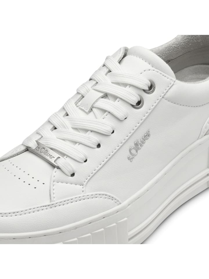 s.Oliver Schnürschuhe in white günstig kaufen