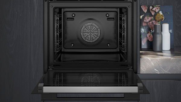 SIEMENS Einbaubackofen iQ700 HB778G3B1, mit Teleskopauszug nachrüstbar