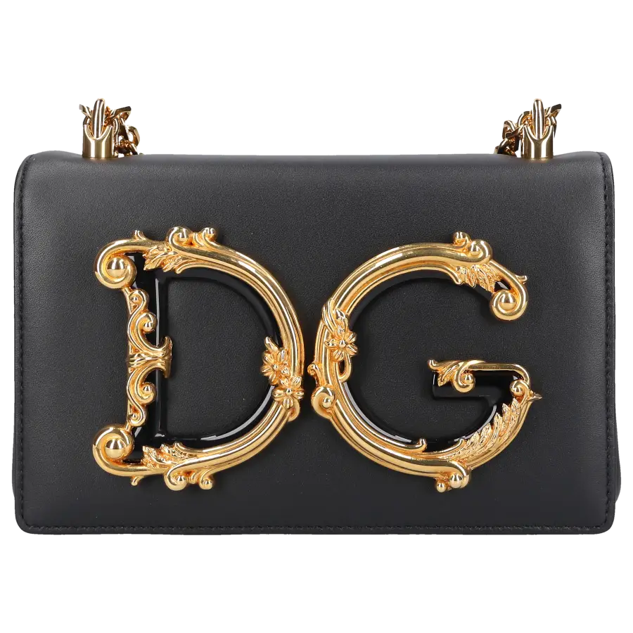 Dolce & Gabbana - Schultertasche DG GIRLS Nappaleder - schwarz