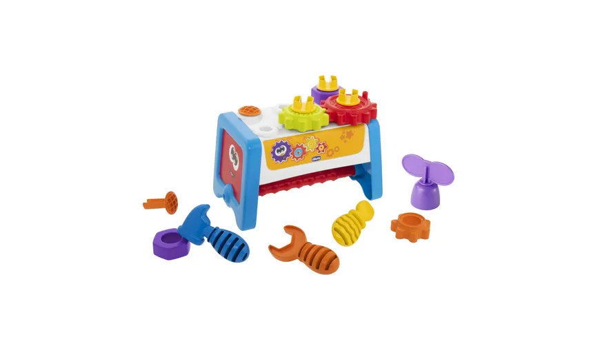 Chicco - 2 in 1 Werkbank mit Werkzeugen, 1 Stück, sortiert