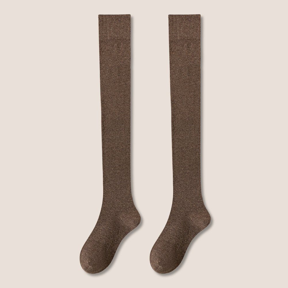 Blusmart Overknees 2 Paar Kniestrümpfe Damen aus Baumwolle (Thermosocken, Wintersocken, 2-Paar, 62CM Overknee Strümpfe) LangeSocken