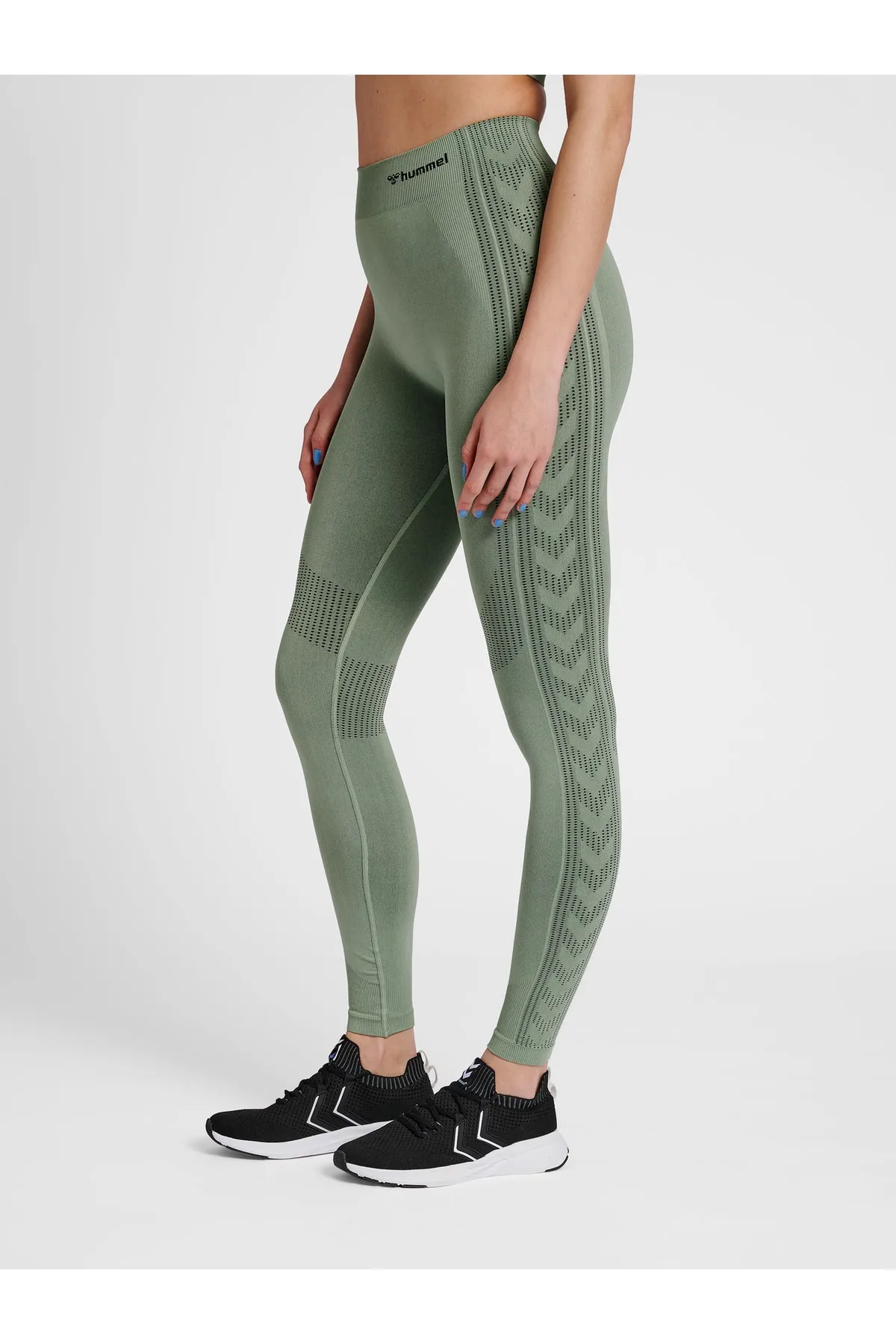 hummel  Sport-Leggings - Grün - Mittlerer Bund