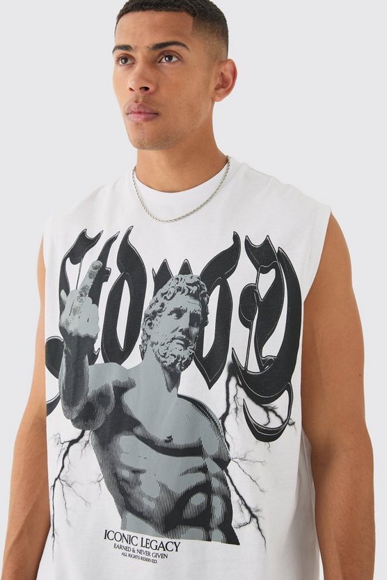 Oversize Tanktop mit Renaissance-Print