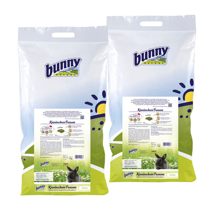 Bunny Hauptfutter Bunny KaninchenTraum oral 2x4 kg