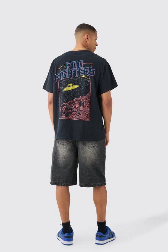 Oversize T-Shirt mit lizenziertem Foo Fighters Print