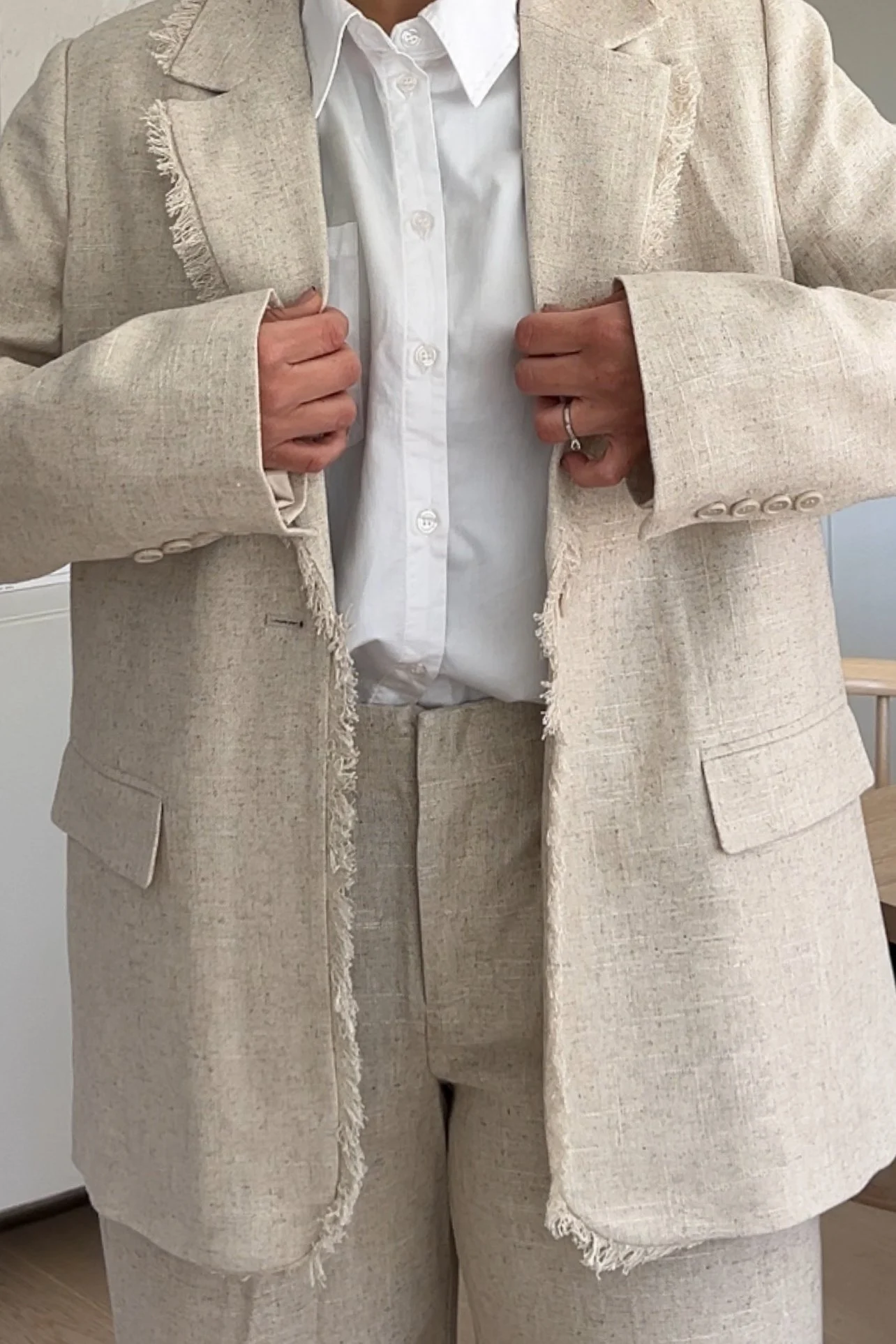 Oversized Fringe Blazer