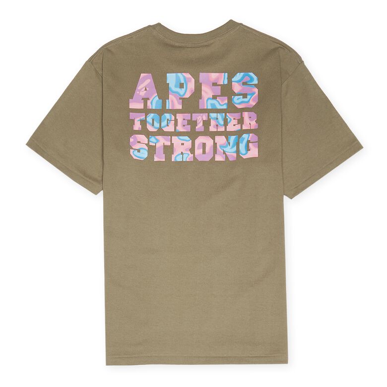 A Bathing Ape Liquid Camo College ATS Tee brown