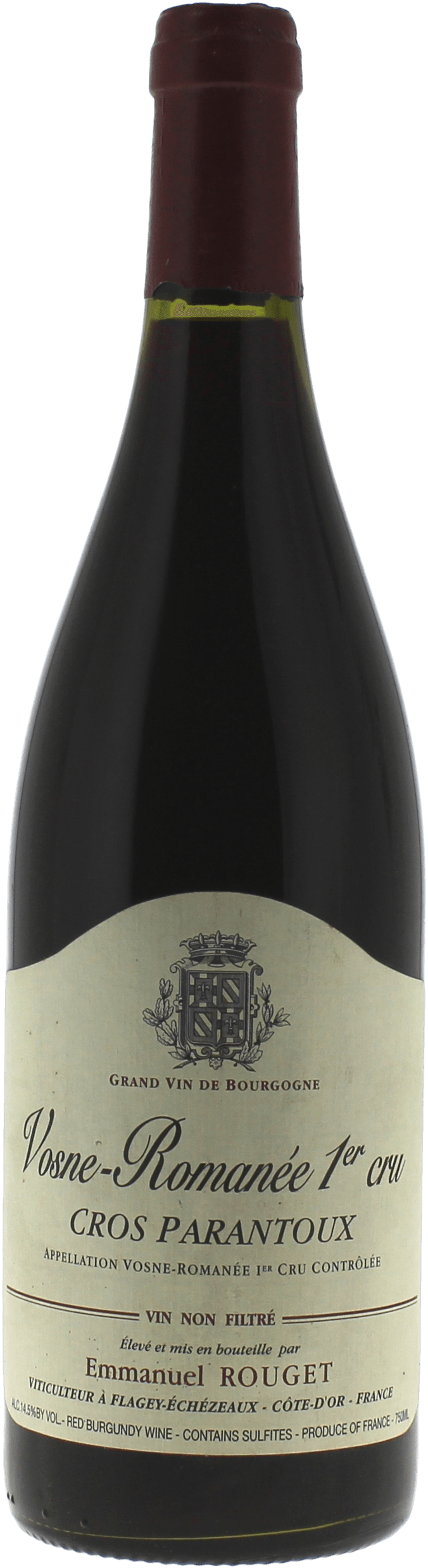 Vosne romanée 1er cru au cros parantoux 2012