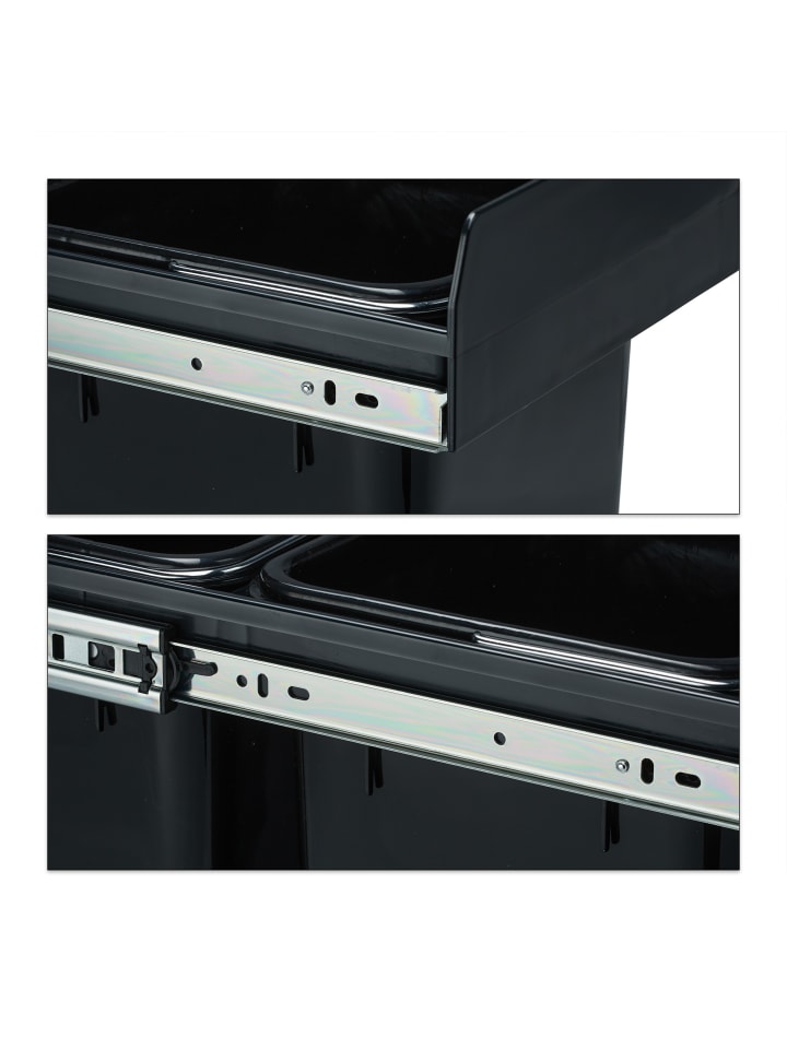 relaxdays Mülltrennsystem Schwarz 2x8L günstig kaufen onesize