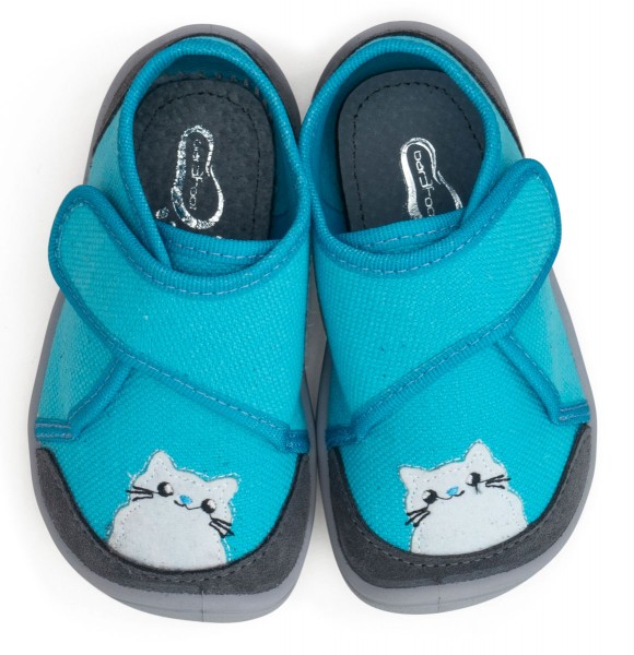 bar3foot Elf ~ Pascal Slipper ~ Katze Türkis