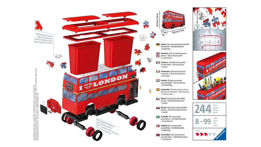Ravensburger Puzzle - 3D Puzzles - London Bus
