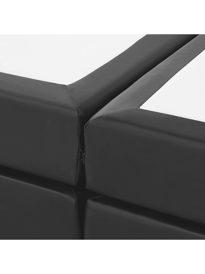Beliani Doppelbett PRESIDENT in Schwarz/Silber - (W) 170 x (H) 90 x (L) 210 cm günstig kaufen onesize