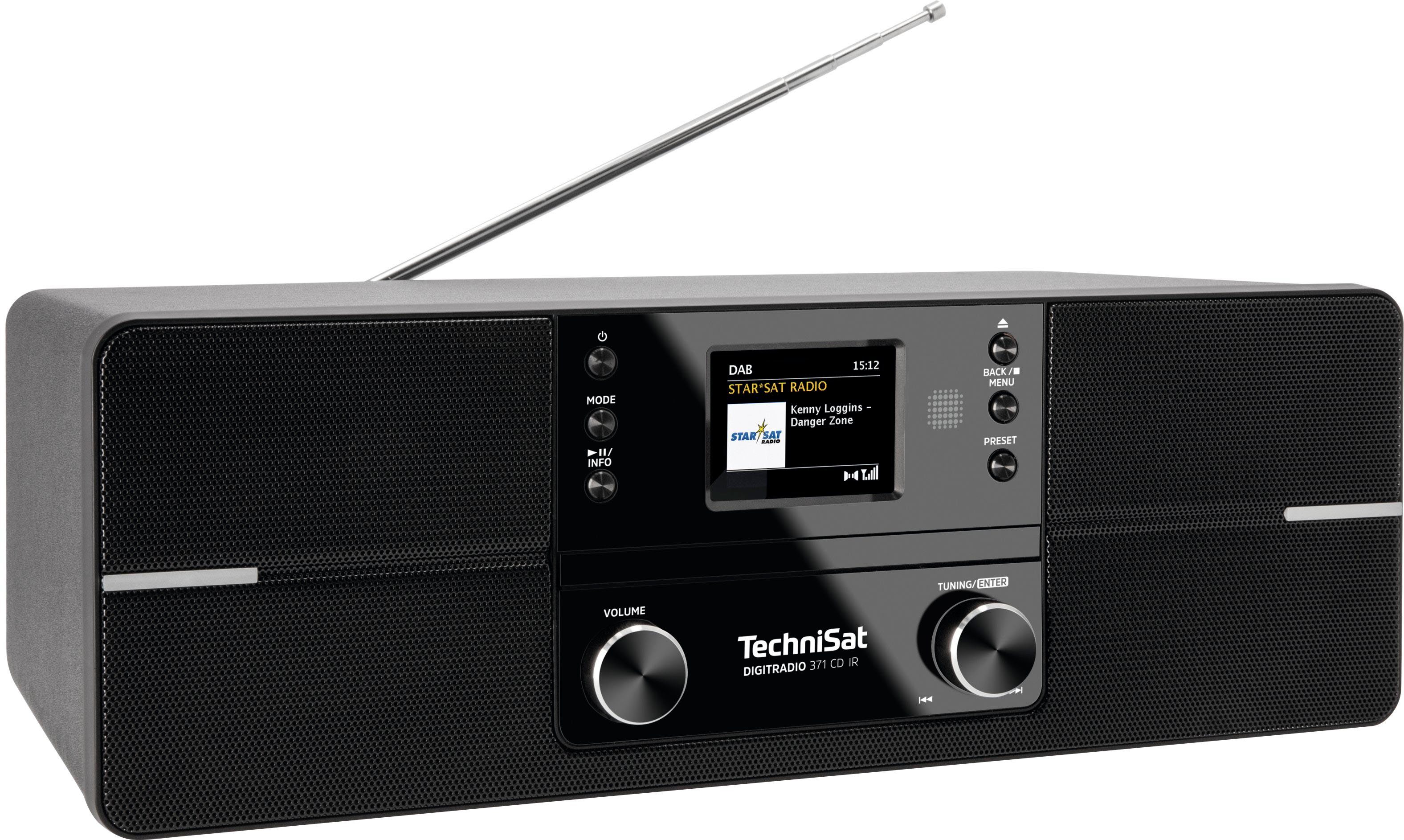 TechniSat DIGITRADIO 371 CD IR Stereoanlage- Internet-Radio (Digitalradio (DAB), UKW mit RDS, mit DAB+, CD-Player, Bluetooth, Farbdisplay, USB)