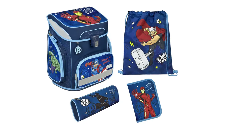 Scooli Avengers EasyFit Schulranzen-Set 5teilig