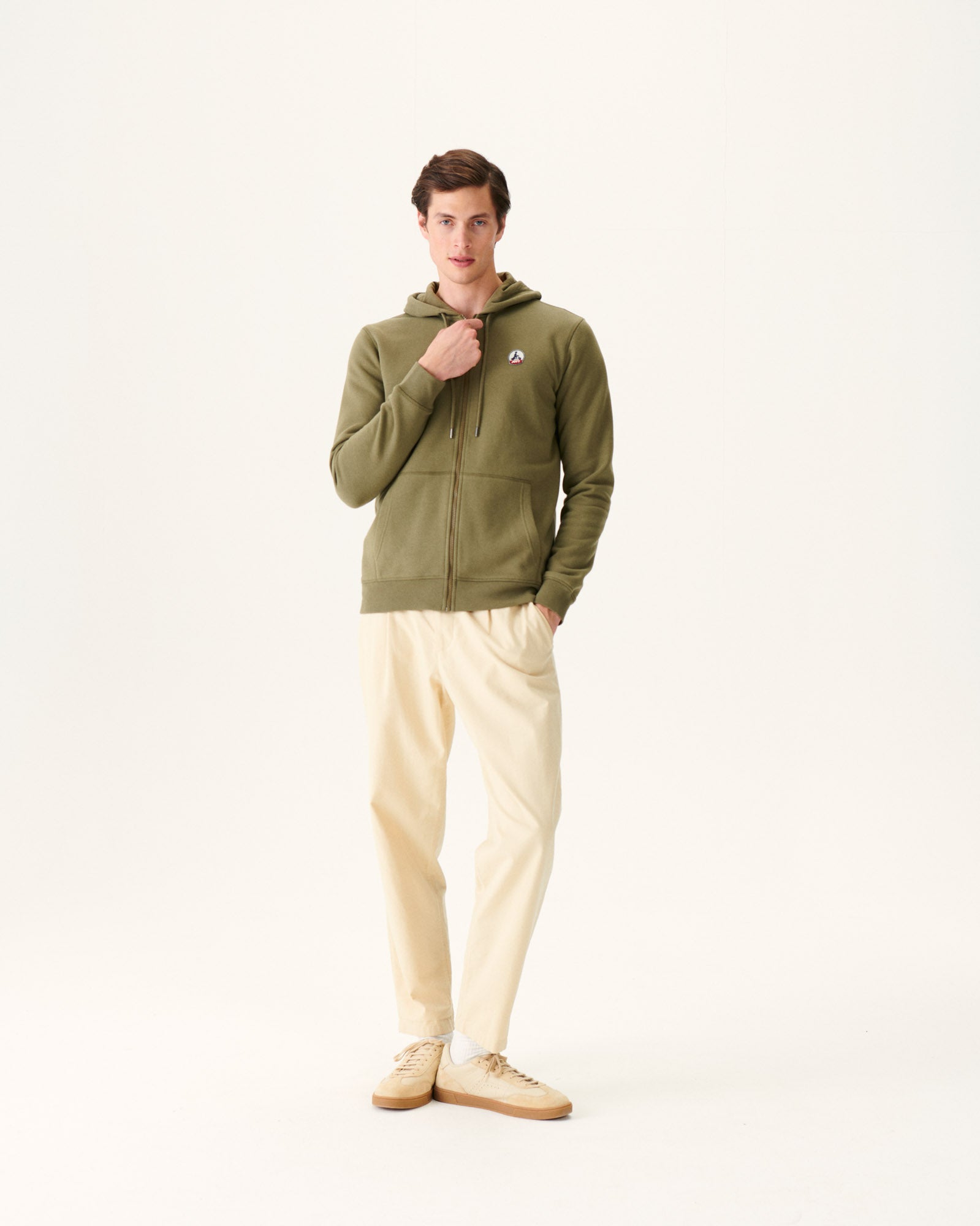 Sweat à capuche homme en coton biologique Army Mexico