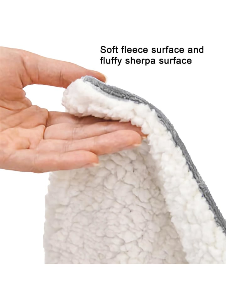 Intirilife Sherpa Kuscheldecke in Grau günstig kaufen onesize