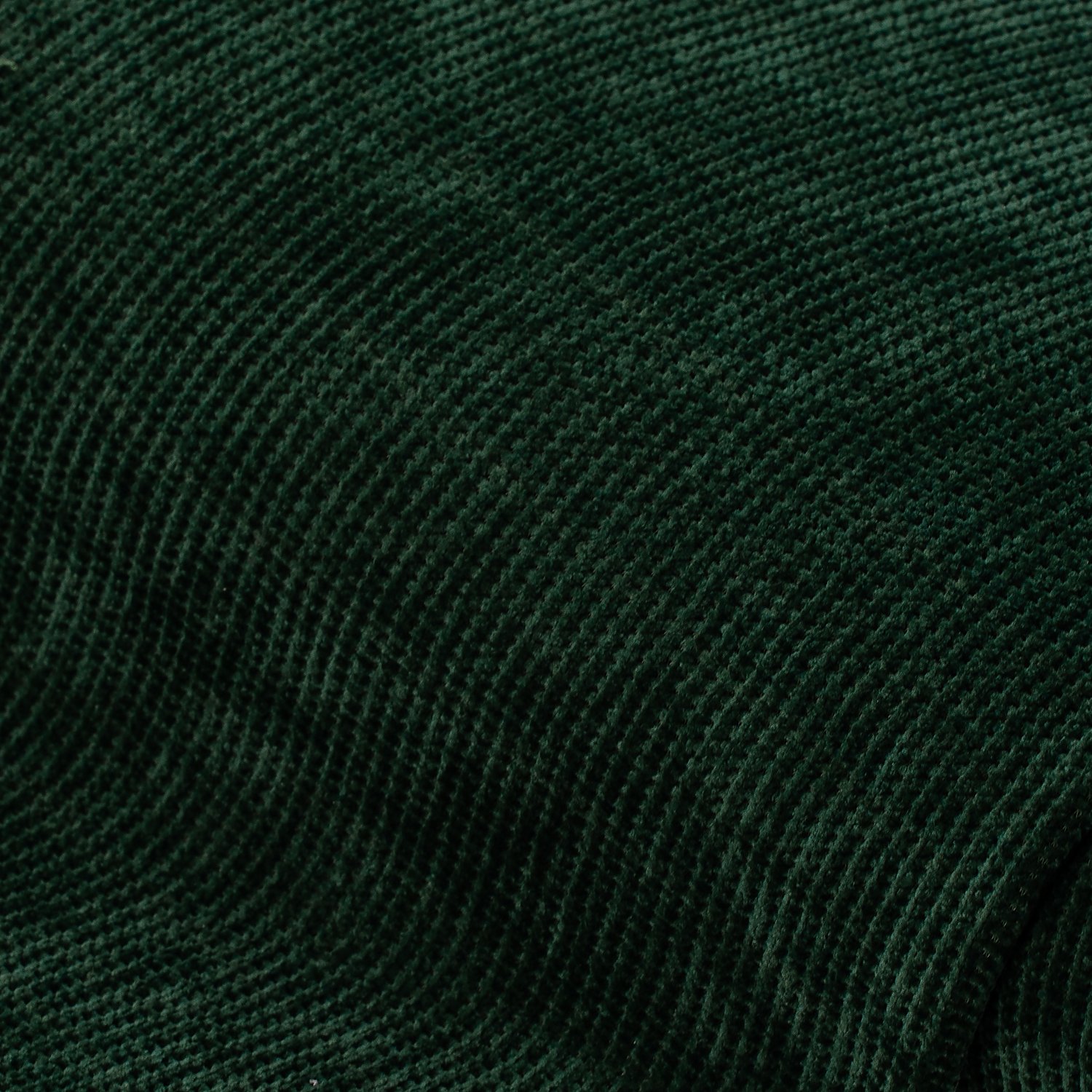 Strickstoff aus Chenille-Garn, dunkelgrün