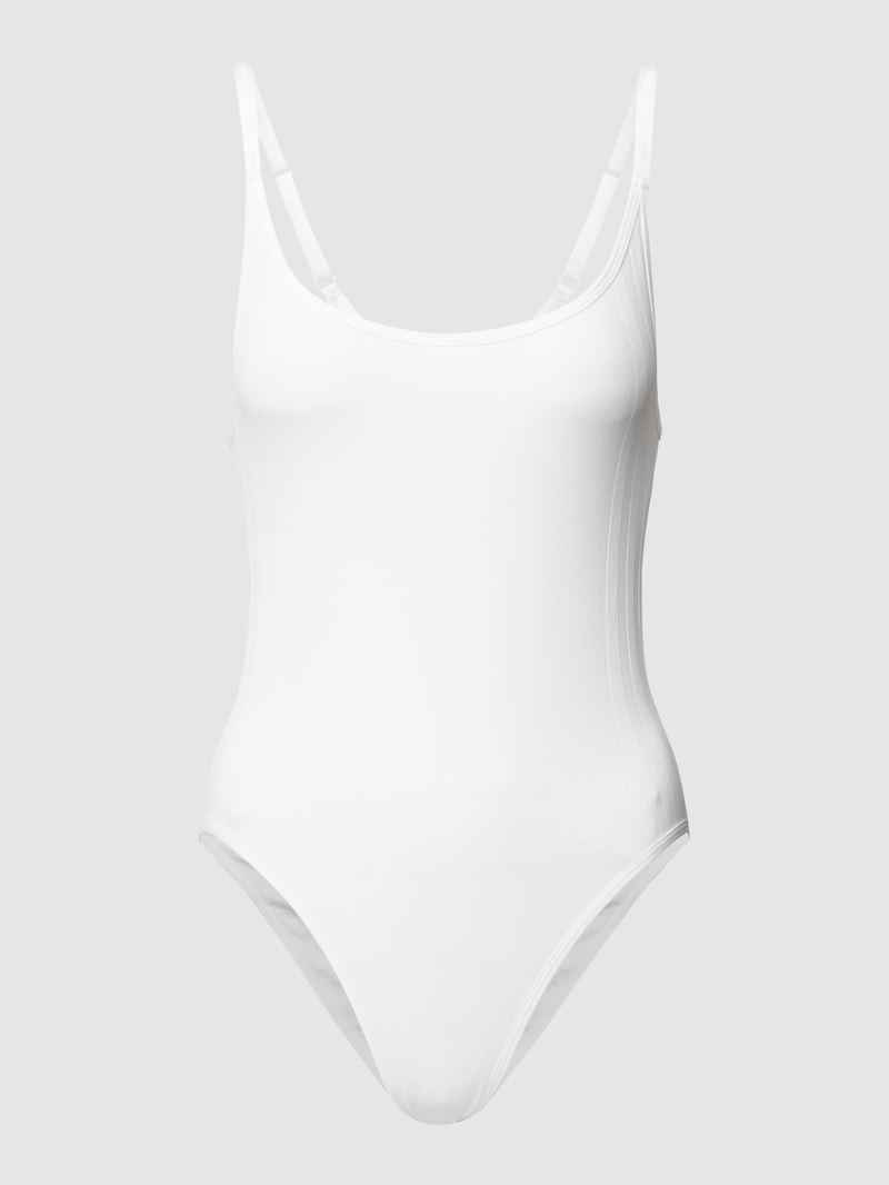 Body mit Label-Print in weiß