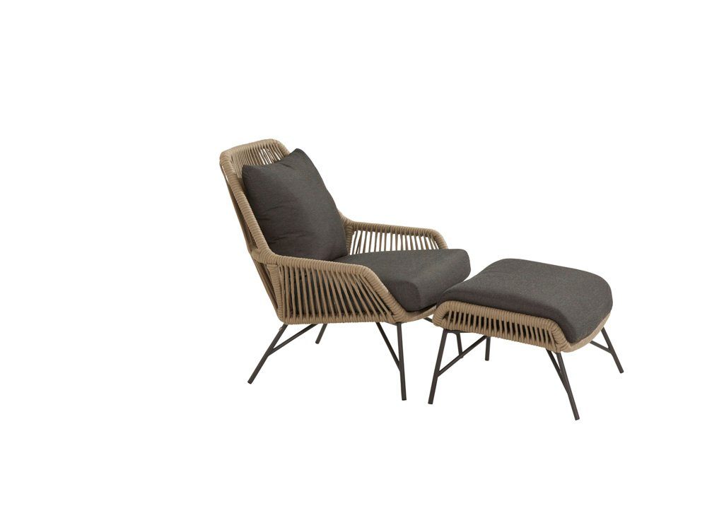 taste by 4 seasons Gartenlounge-Hocker 4Seasons Ramblas Fußhocker inkl. Kissen (1)