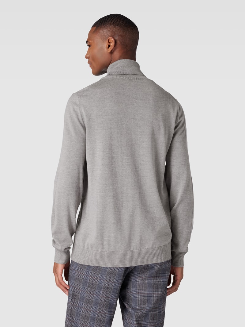 Rollkragenpullover aus Schurwolle Modell 'Donte' in beige