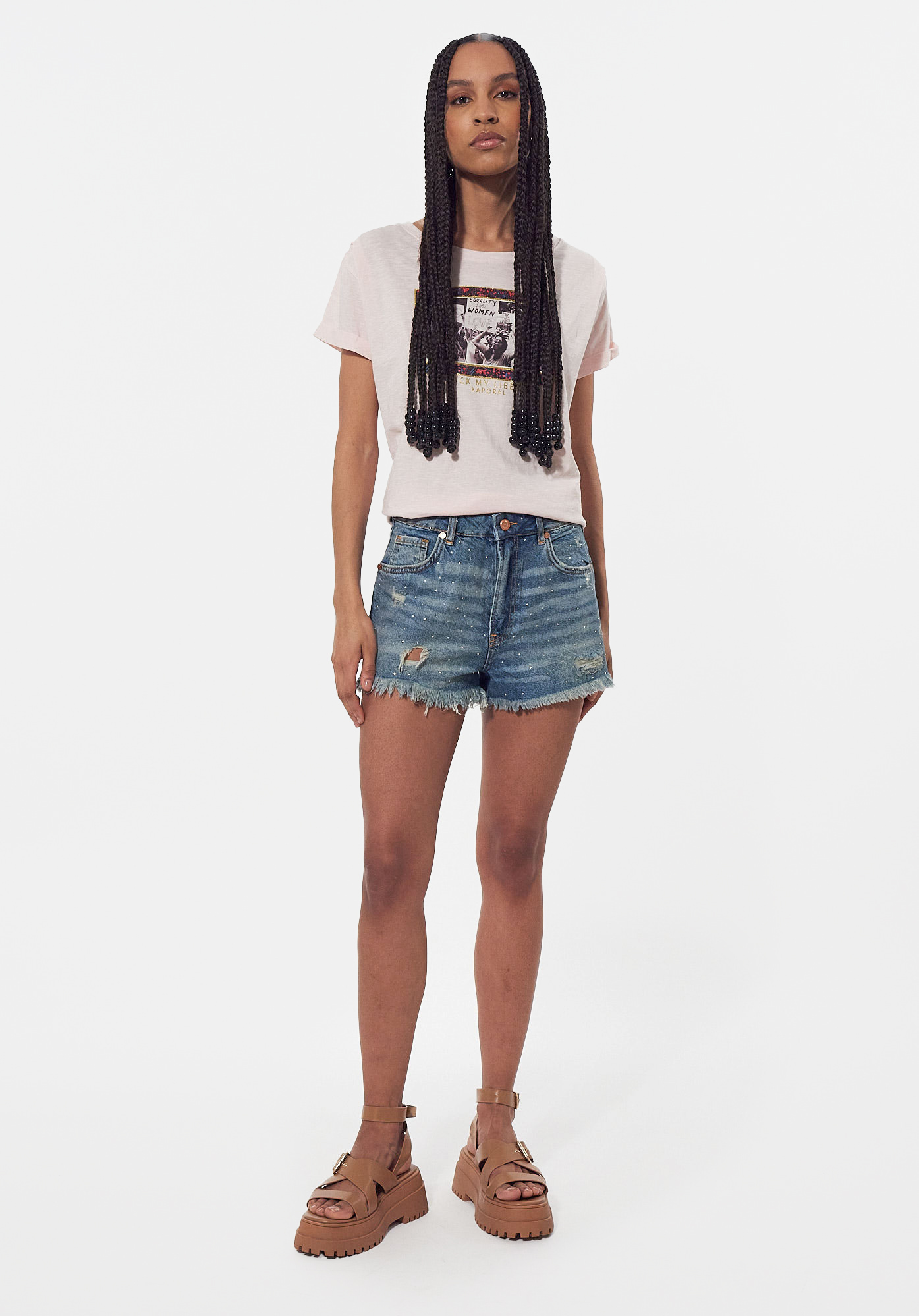SULLY  Short en jean  mom à strass Femme