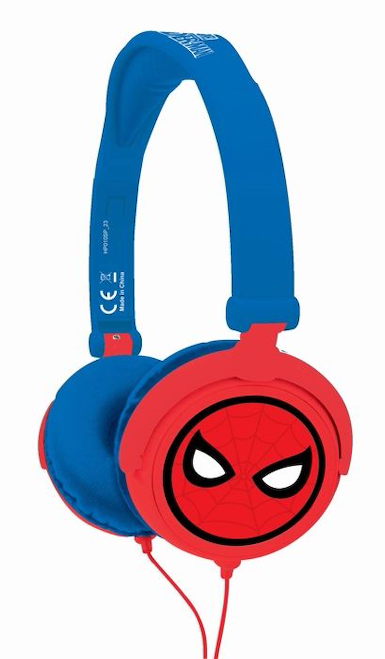 Casque stéréo filaire pliable SpiderMan rouge