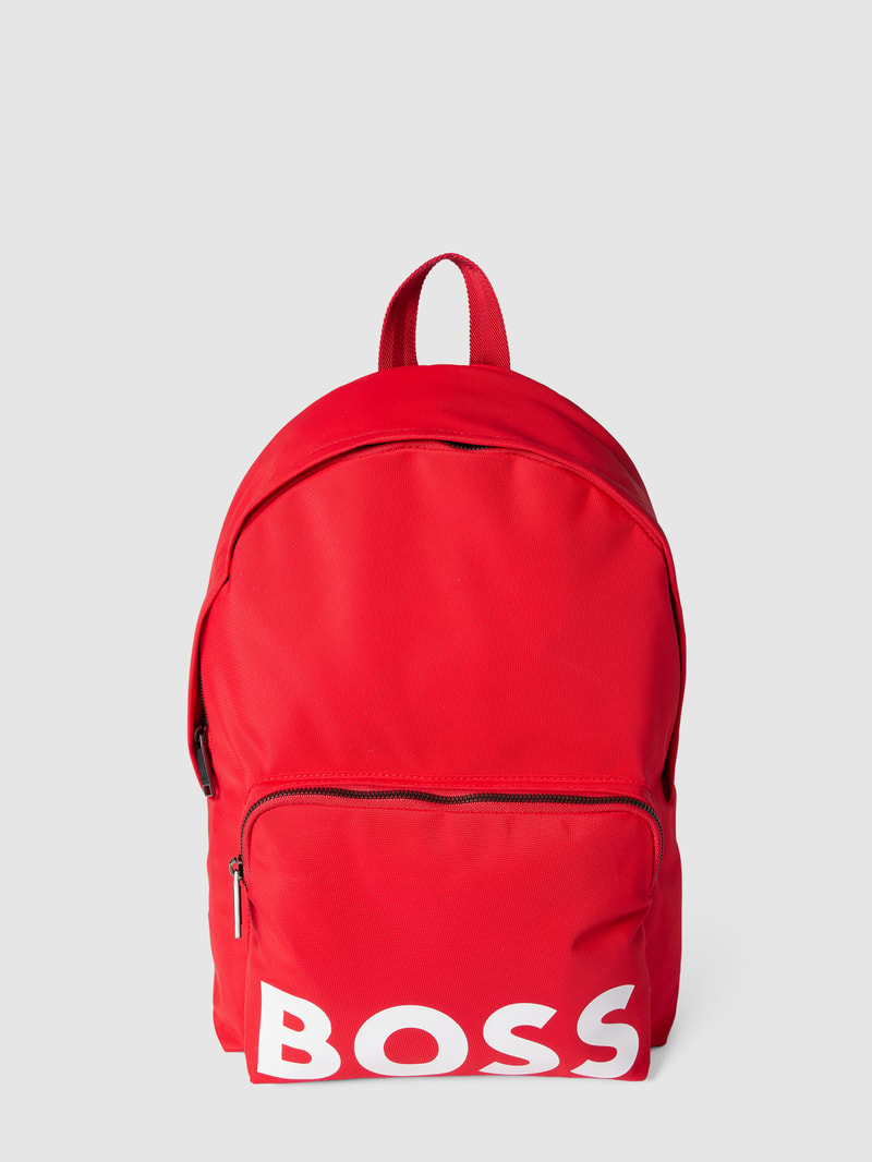 Rucksack mit Label-Print in rot