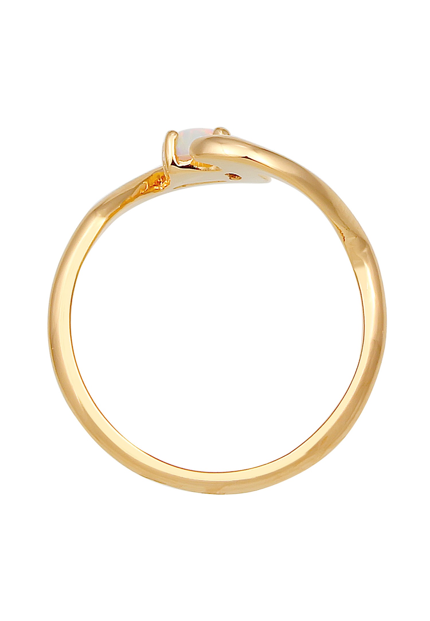 Elli Vageu Mer Geo Synthetic Opal Women's Ring - (925/1000) Silver