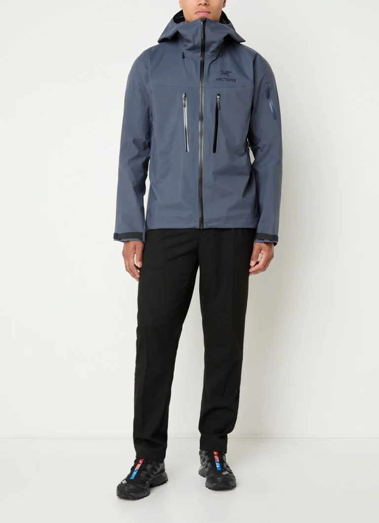 Arc'teryx Alpha rain jacket with hood and logo embroidery
