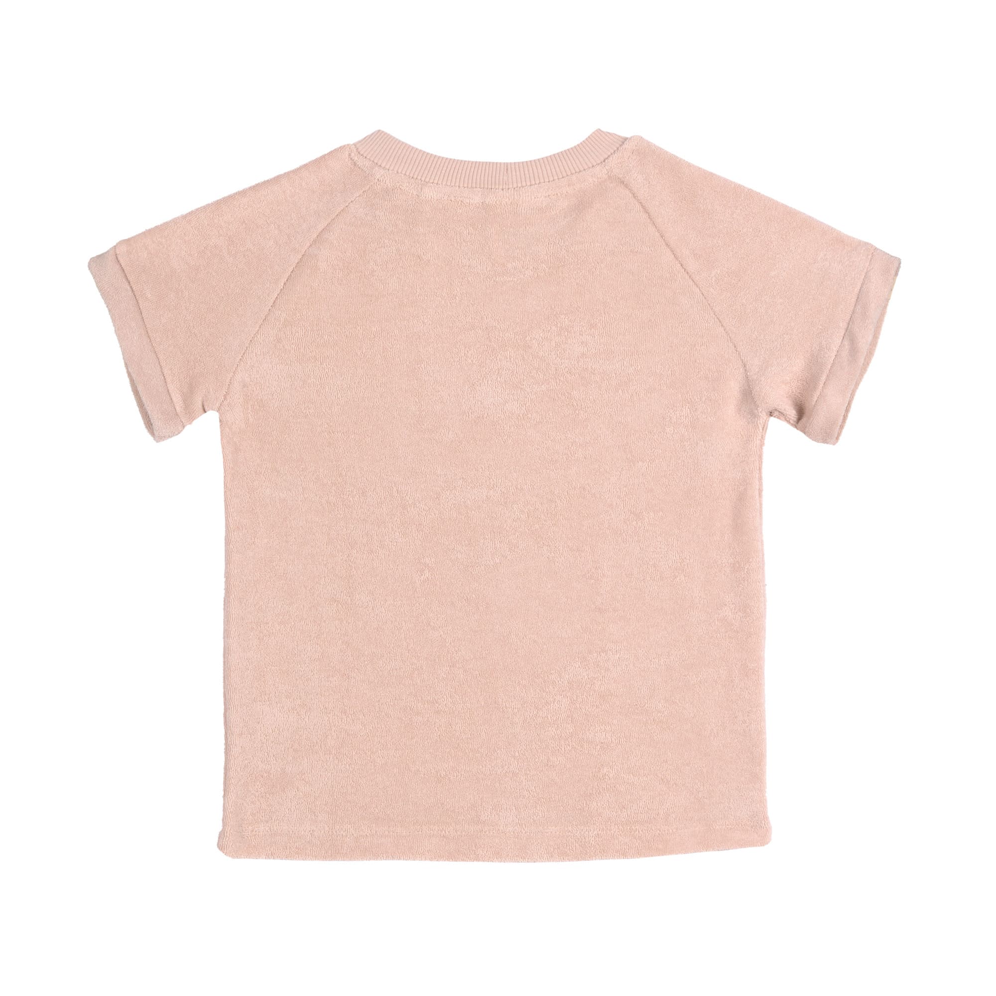 Frottee T-Shirt Kinder - Powder Pink, Rosa