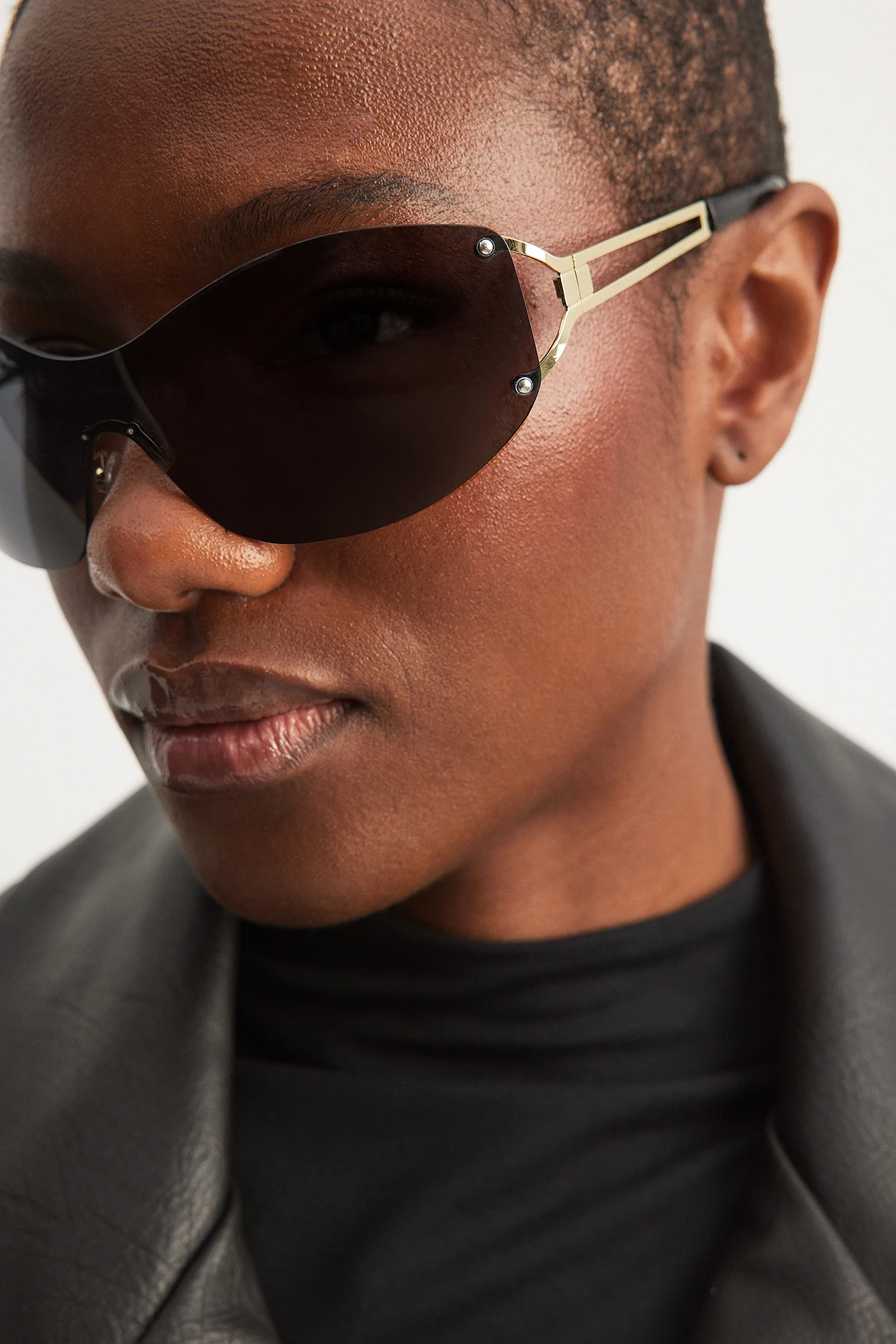 Randlose ovale Sonnenbrille