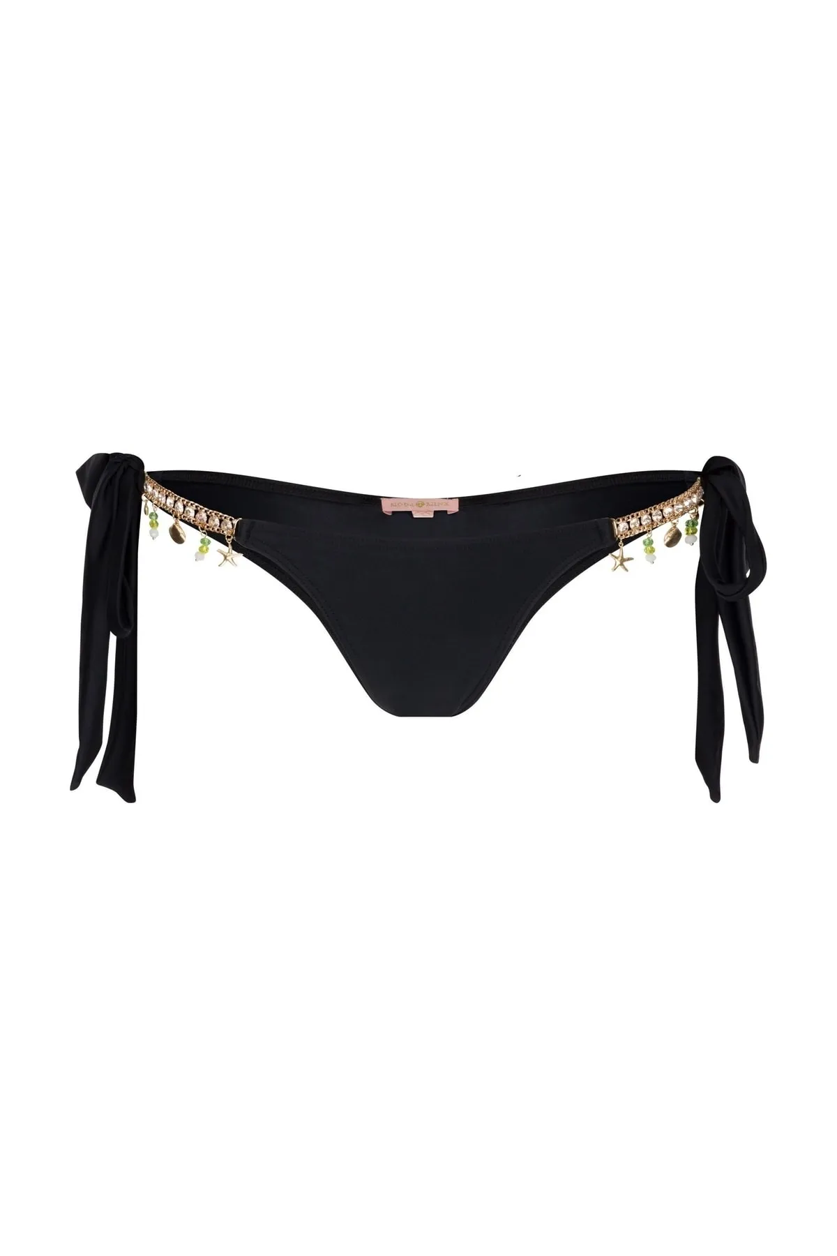 Moda Minx  Bikinihose Seychelles Starfish, seitlich gebundene brasilianische Hose – Schwarz