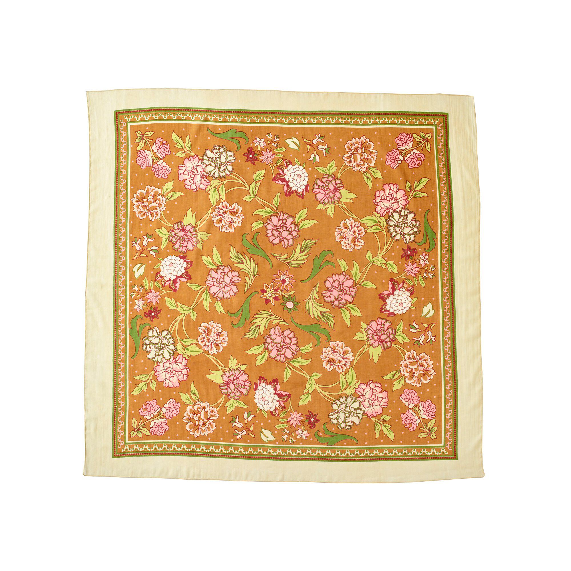 Grand foulard imprimé pivoine