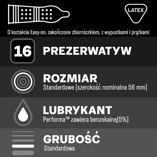 Durex Performax Intense prezervatyvai, 3 vnt.