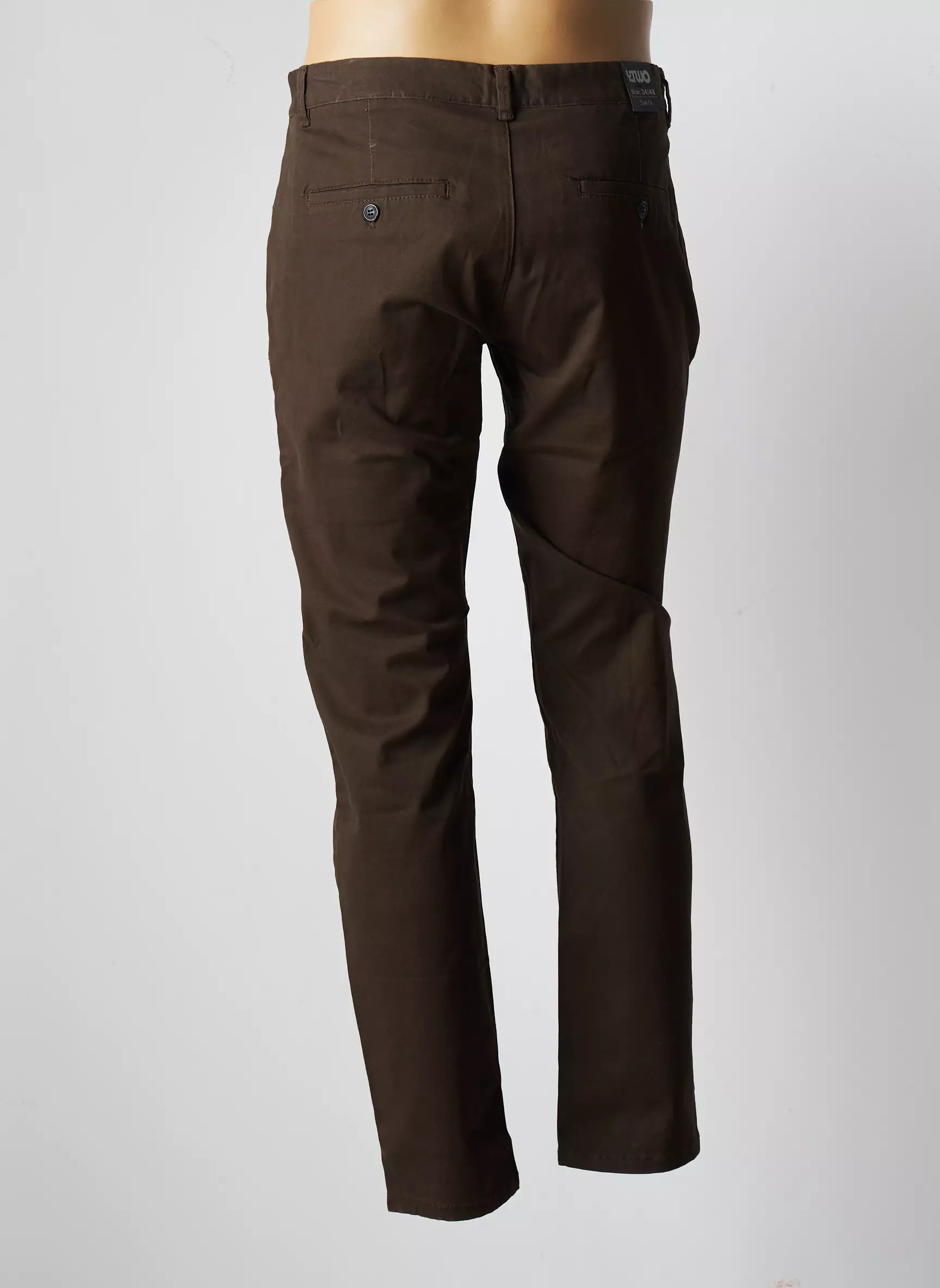 Y Two Jeans Pantalons Chino Homme couleur marron