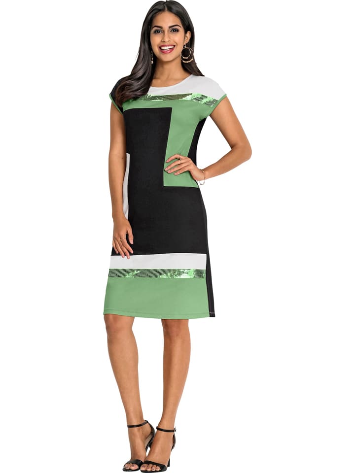 WITT WEIDEN Kleid in Schwarz/ Grün/ Weiß günstig kaufen