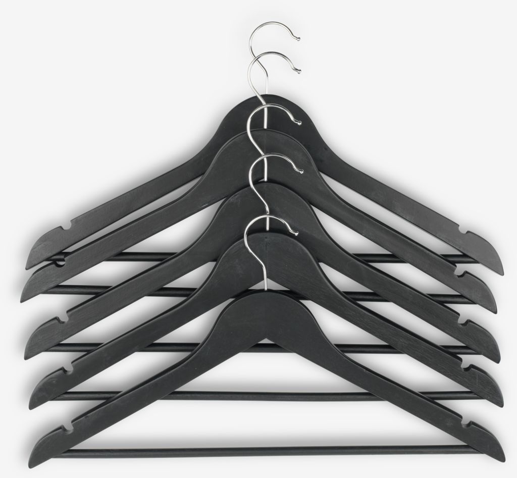 Supports pour casque, longueur 44 cm, lot de 5, noir