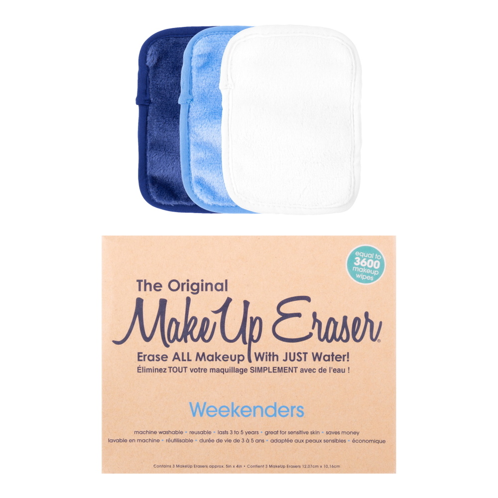 MakeUp Eraser Weekenders 3 pcs blue set Serviette démaquillante réutilisable