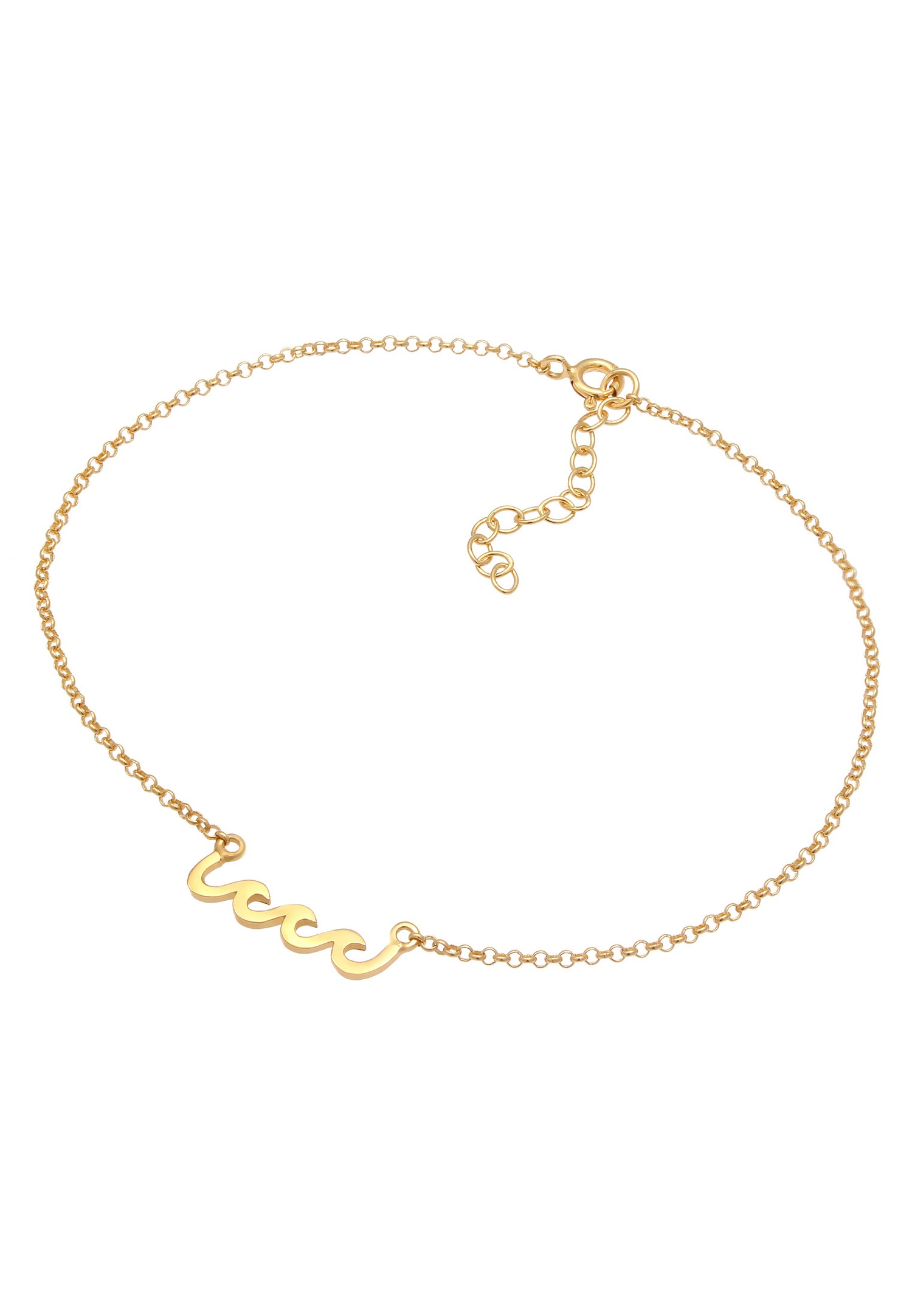 Gioielli per i piedi da donna Elli, con motivo onde, spiaggia ed estate, in argento sterling 925.